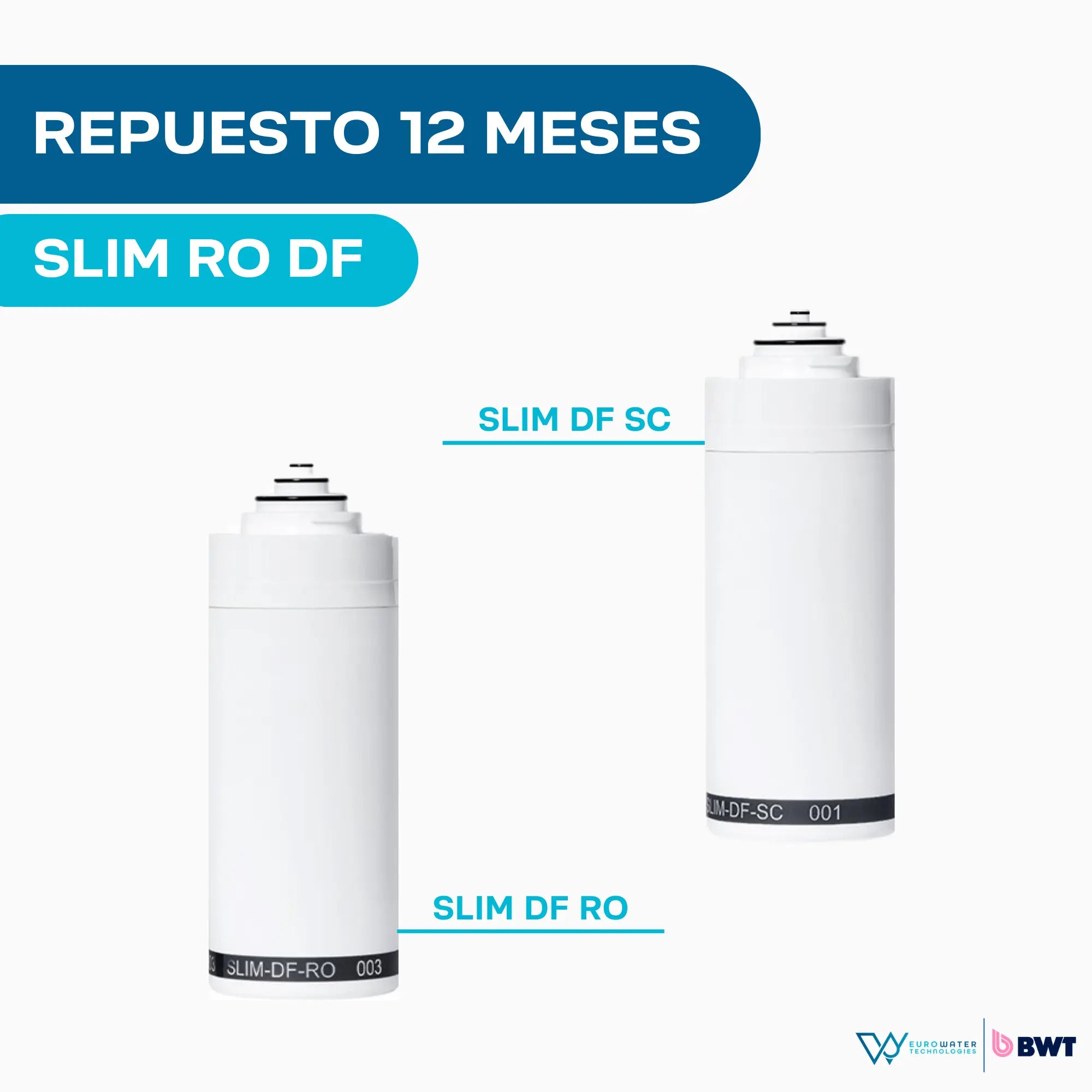 CARTUCHO DE REPUESTO 12 MESES para SLIM RO DF (Slim-DF-SC y Slim-DF-RO)